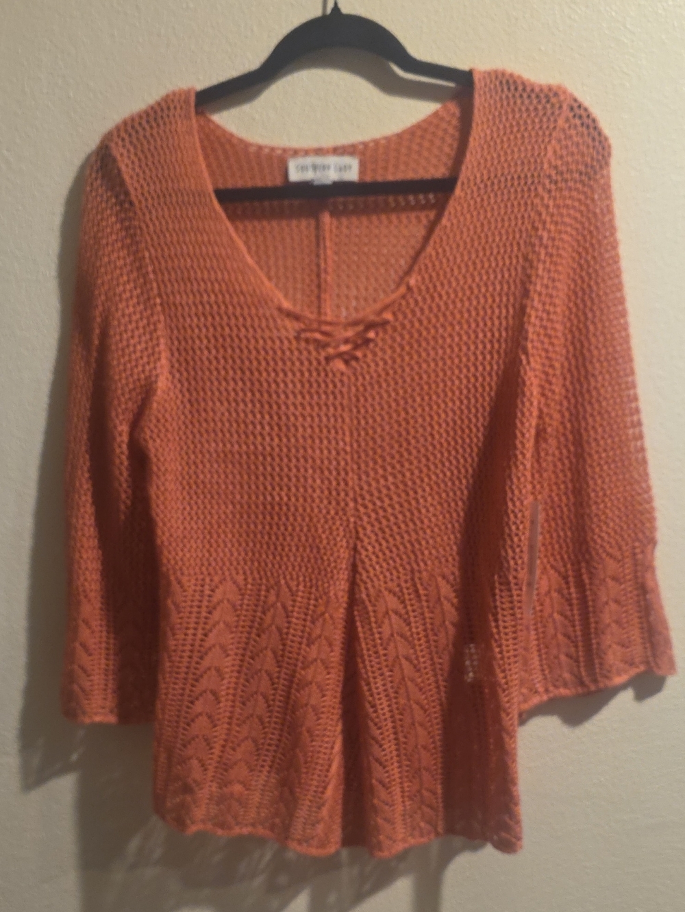 NWT Southern Lady Open Weave Top